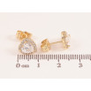 Серьги Xuping цвет Позолота 14K пусеты "Кристальные сердечки" фото №2