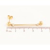 Сережки Xuping TTM Stainless Steel колір 14K пусети "Підвіски з кульками" фото №2