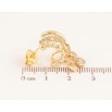 Серьги Xuping цвет Позолота 14K пусеты "Кристальные подвески" фото №2