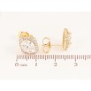 Серьги Xuping цвет Позолота 14K пусеты "Кристаллы в обрамлении" фото №2