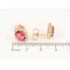 Серьги Xuping цвет Позолота 14K пусеты "Красные кристаллы в обрамлении" фото №2