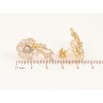 Серьги Xuping цвет Позолота 14K пусеты "Кристальные цветочки" фото №2