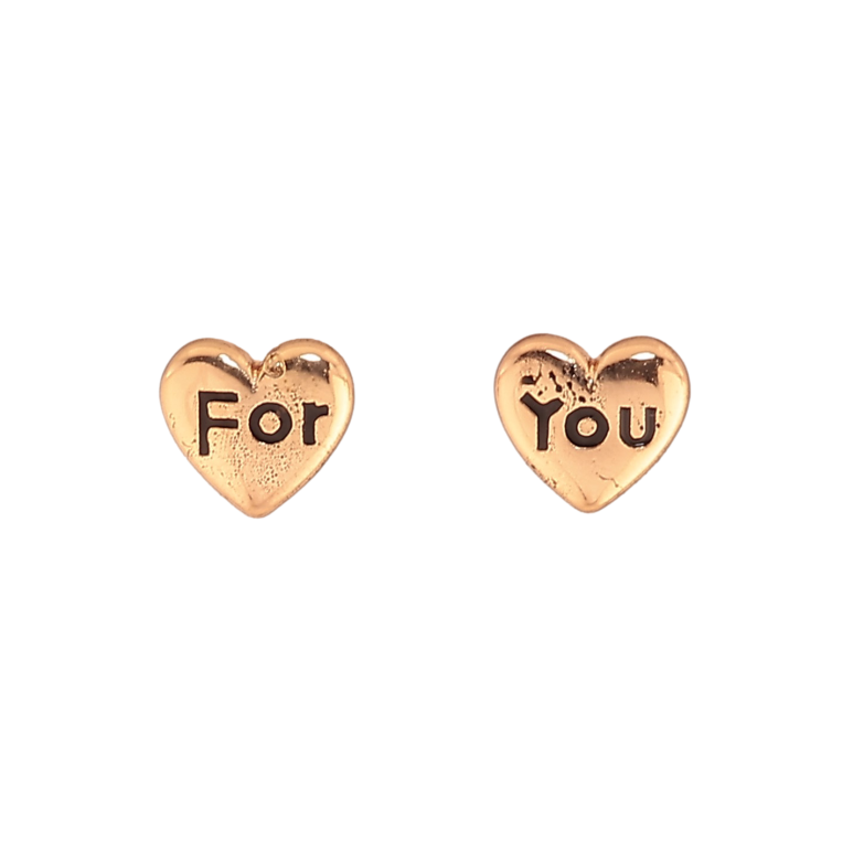 Сережки Xuping колір Позолота 18К пусети "Сердечка For You" фото №1 Сережки Xuping колір Позолота 18К пусети "Сердечка For You" фото №1