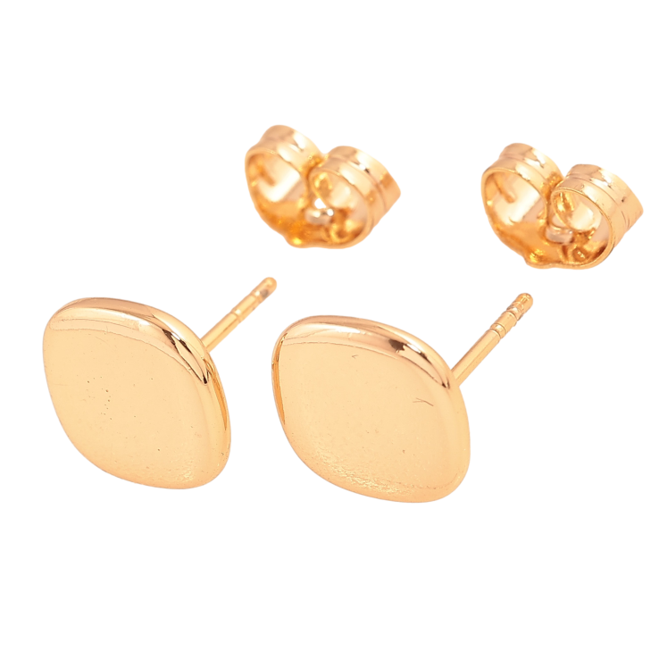 Сережки Xuping колір Позолота 18K пусети "Ромби" 10х10мм фото №11