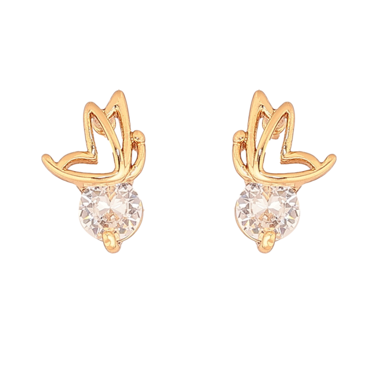 Сережки Xuping колір Позолота 18K пусети "Метелики на кристалах" фото №21
