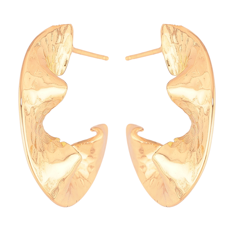 Сережки Xuping колір Позолота 18К пусети "Декоративні дуги" фото №1 Сережки Xuping колір Позолота 18К пусети "Декоративні дуги" фото №1