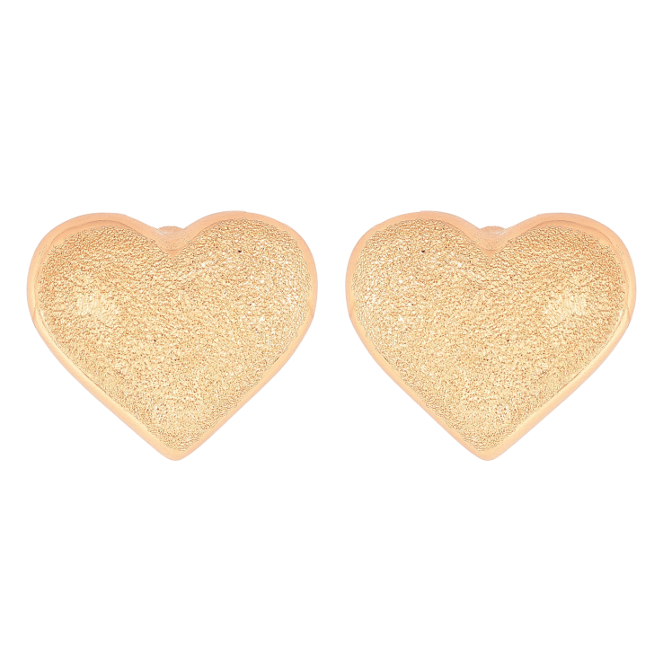 Сережки Xuping колір Позолота 18K пусети "Сердечки з шагренню" фото №11