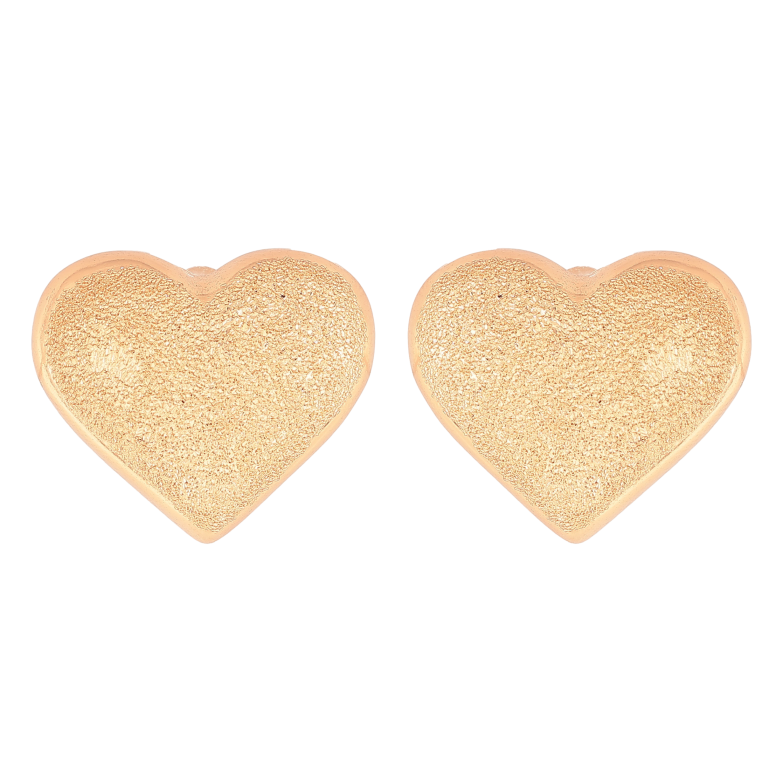 Серьги Xuping цвет Позолота 18K пусеты "Сердечки с шагренью" фото №1 Серьги Xuping цвет Позолота 18K пусеты "Сердечки с шагренью" фото №1