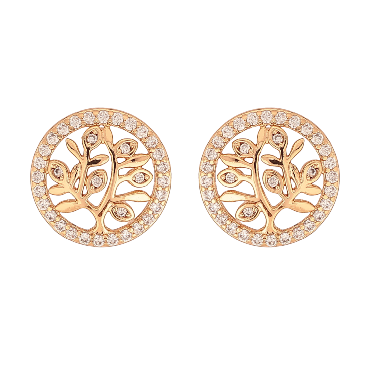 Сережки Xuping колір Позолота 18К пусети "Дерево життя з кристалами" фото №5 Сережки Xuping колір Позолота 18К пусети "Дерево життя з кристалами" фото №5