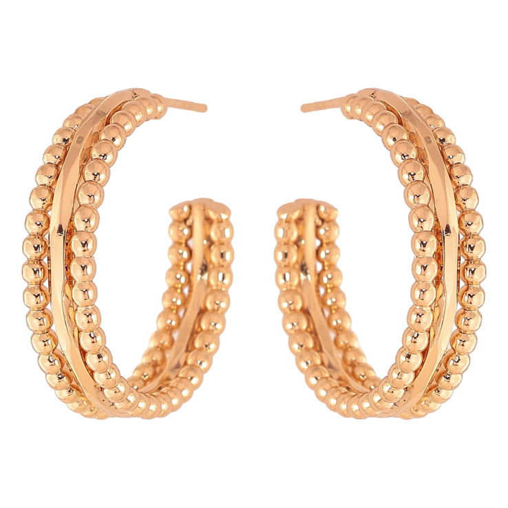 Серьги Xuping цвет Позолота 18К пусеты "Декоративный узор" фото №7