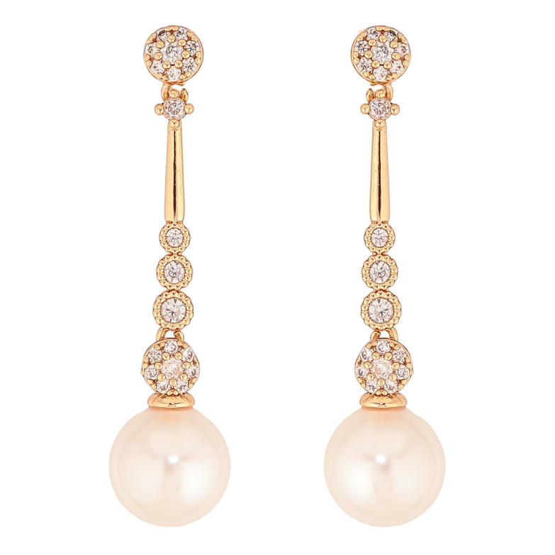 Серьги Xuping цвет Позолота 18К пусеты "Жемчужные подвески" фото №1 Серьги Xuping цвет Позолота 18К пусеты "Жемчужные подвески" фото №1