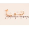 Серьги Xuping цвет Позолота 18K пусеты "Дуги из белой керамики с кристаллами" фото №2 Серьги Xuping цвет Позолота 18K пусеты "Дуги из белой керамики с кристаллами" фото №2