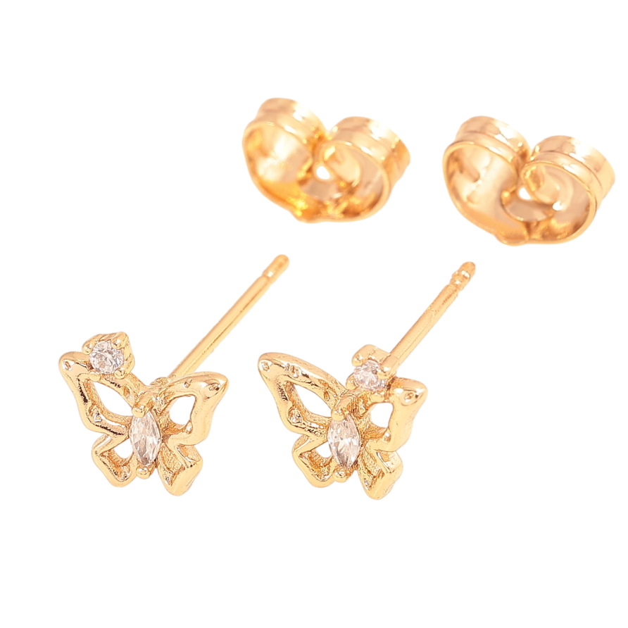 Сережки Xuping колір Позолота 18K пусети "Метелики" фото №1