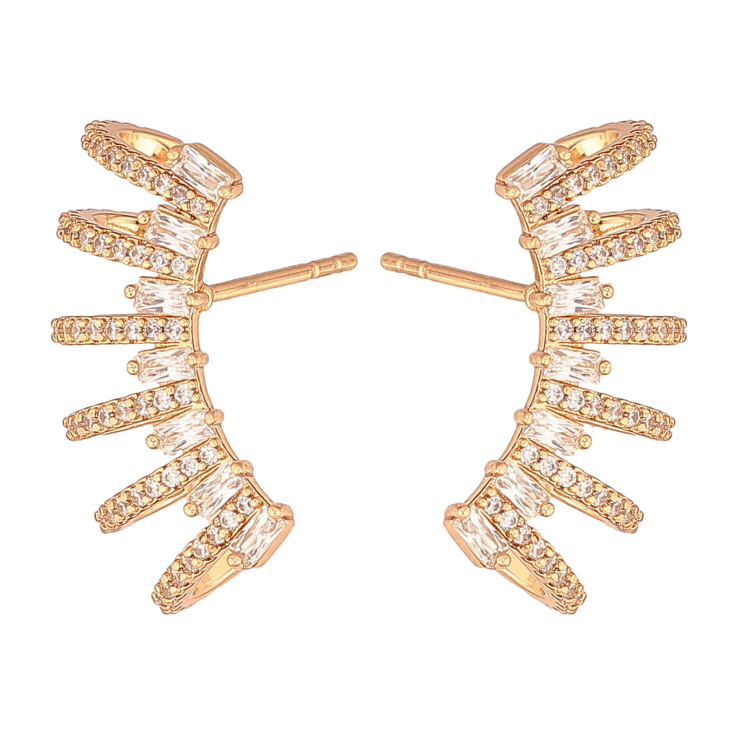 Серьги Xuping цвет Позолота 18К пусеты "Узор с кристаллами" фото №13 Серьги Xuping цвет Позолота 18К пусеты "Узор с кристаллами" фото №13