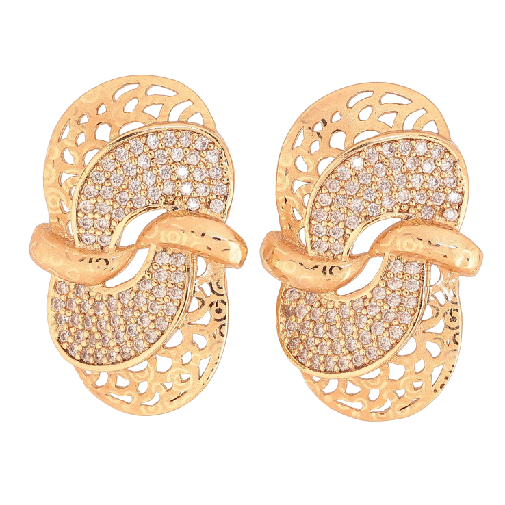 Серьги Xuping цвет Позолота 18К пусеты "Узор с кристаллами" фото №14 Серьги Xuping цвет Позолота 18К пусеты "Узор с кристаллами" фото №14