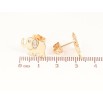 Серьги Xuping цвет Позолота 18K пусеты "Слоники" фото №2