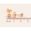 Серьги Xuping цвет Позолота 18K пусеты "Кристаллы в ободковой оправе" ø 5мм фото №2
