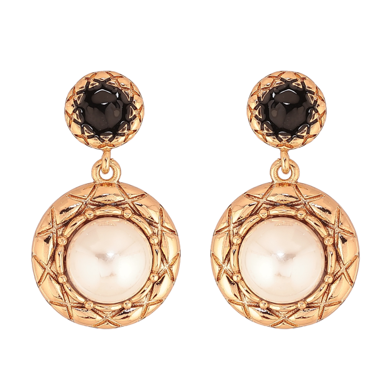 Сережки Xuping колір Позолота 18К пусети "Декоративні підвіски з перлинами" фото №1 Сережки Xuping колір Позолота 18К пусети "Декоративні підвіски з перлинами" фото №1