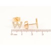 Сережки Xuping колір Позолота 18K пусети "Літера W" фото №2
