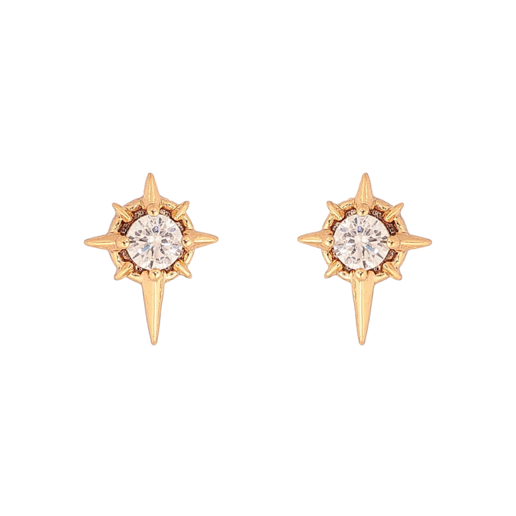 Сережки Xuping колір Позолота 18K пусети "Зірочки з кристалами" фото №19