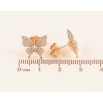 Сережки Xuping колір Позолота 18K пусети "Метелики" фото №2