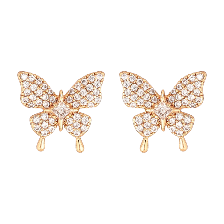 Сережки Xuping колір Позолота 18K пусети "Метелики" фото №23