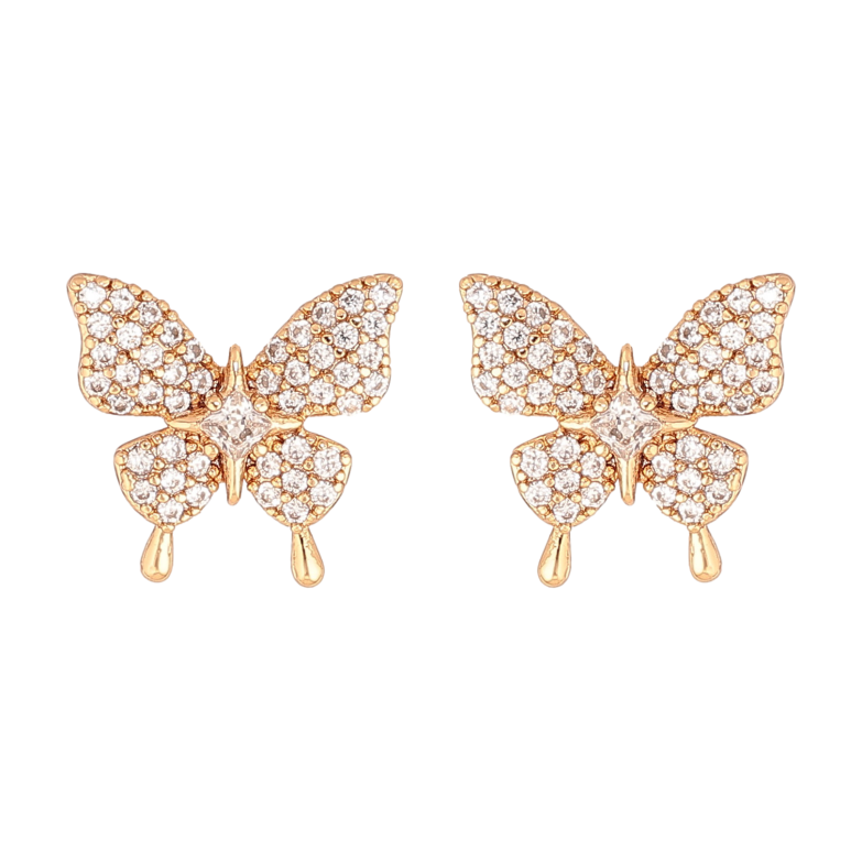 Сережки Xuping колір Позолота 18K пусети "Метелики" фото №1