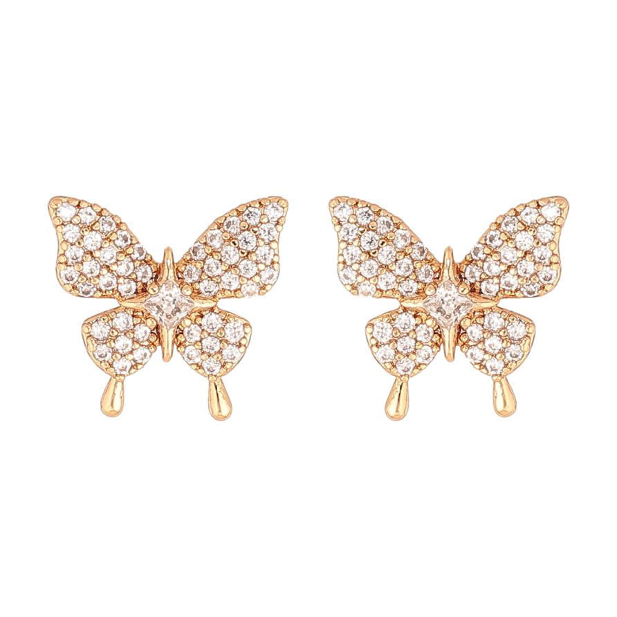 Сережки Xuping колір Позолота 18K пусети "Метелики" фото №1