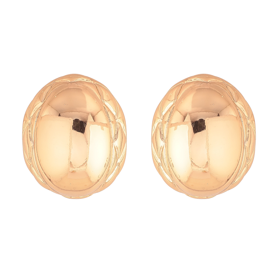 Серьги Xuping цвет Позолота 18К пусеты "Объемные овалы с узором" фото №1 Серьги Xuping цвет Позолота 18К пусеты "Объемные овалы с узором" фото №1