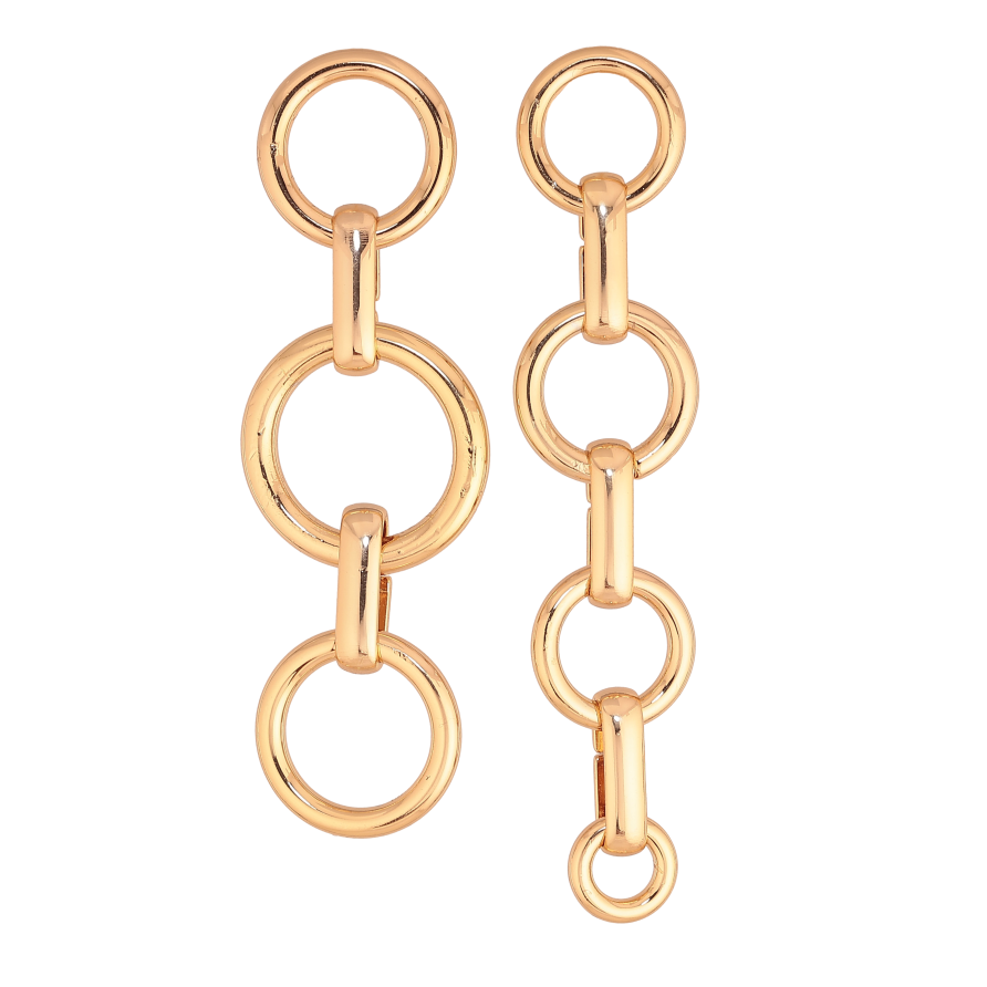 Сережки Xuping колір Позолота 18К пусети "Асиметричні підвіски" фото №1 Сережки Xuping колір Позолота 18К пусети "Асиметричні підвіски" фото №1