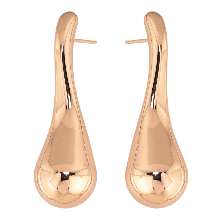 Серьги Xuping цвет Позолота 18К пусеты "Объемные капельки" фото №1