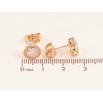 Серьги Xuping цвет Позолота 18K пусеты "Два кристалла" фото №2