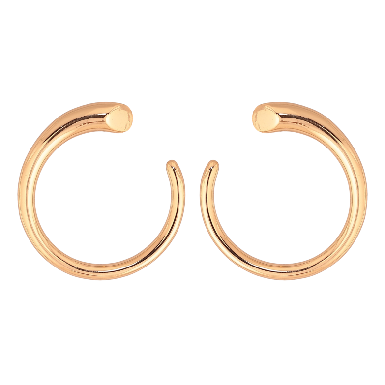 Сережки Xuping колір Позолота 18К пусети "Півкільця" фото №1