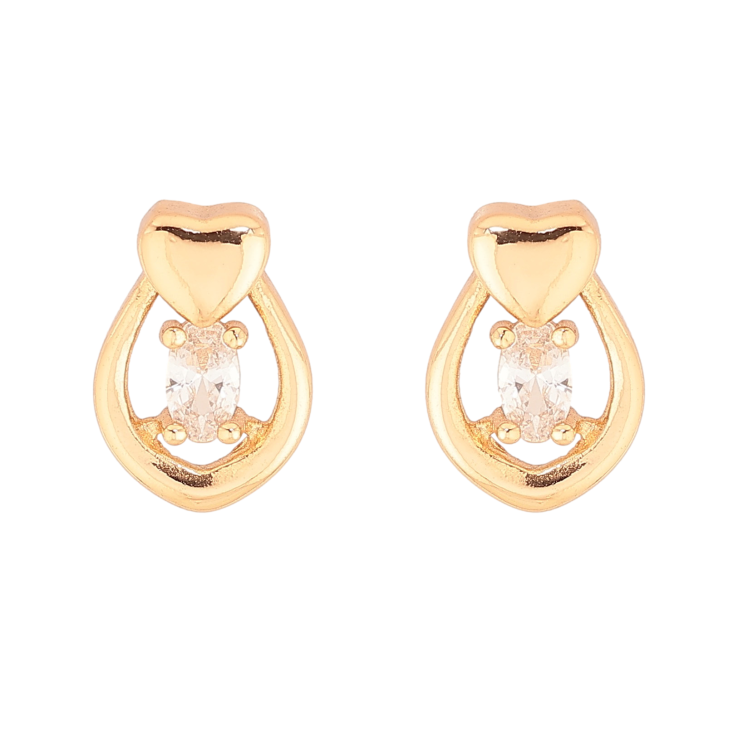 Серьги Xuping цвет Позолота 18К пусеты "Узор с сердечками и кристаллами" фото №14 Серьги Xuping цвет Позолота 18К пусеты "Узор с сердечками и кристаллами" фото №14