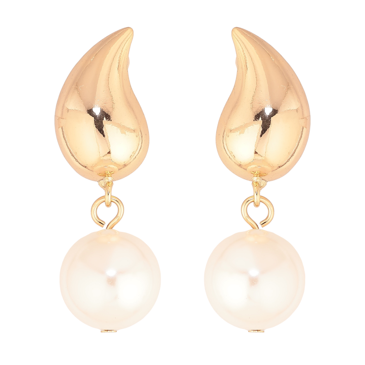 Сережки Xuping колір Позолота 18К пусети "Перлинні підвіски" фото №20