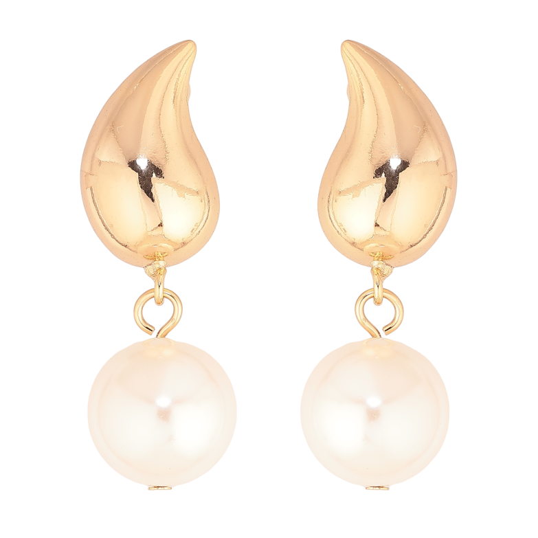 Сережки Xuping колір Позолота 18К пусети "Перлинні підвіски" фото №1