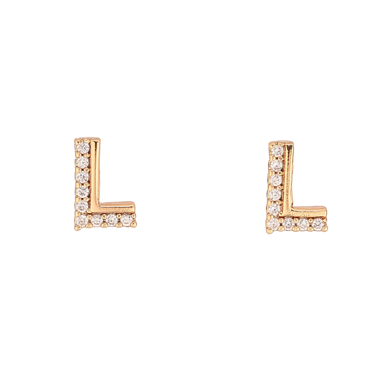Серьги Xuping цвет Позолота 18К пусеты "Буква L" фото №1 Серьги Xuping цвет Позолота 18К пусеты "Буква L" фото №1