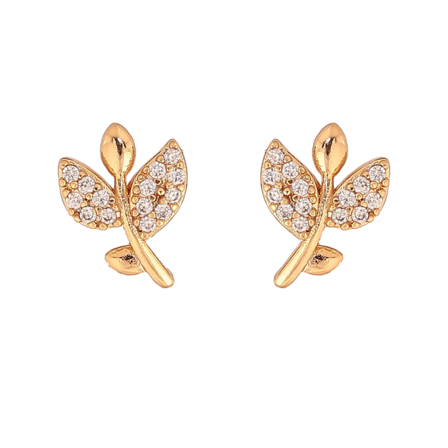 Сережки Xuping колір Позолота 18K пусети "Гілочки" фото №1