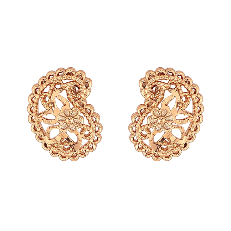 Сережки Xuping колір Позолота 18К пусети "Декоративний візерунок" фото №3