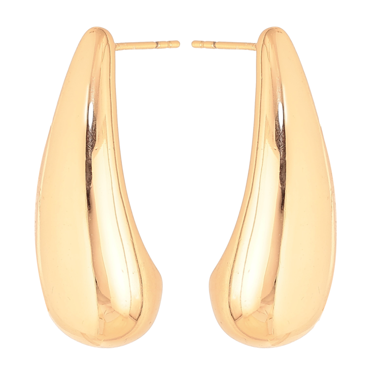 Сережки Xuping колір Позолота 18K пусети "Об'ємні крапельки" фото №3