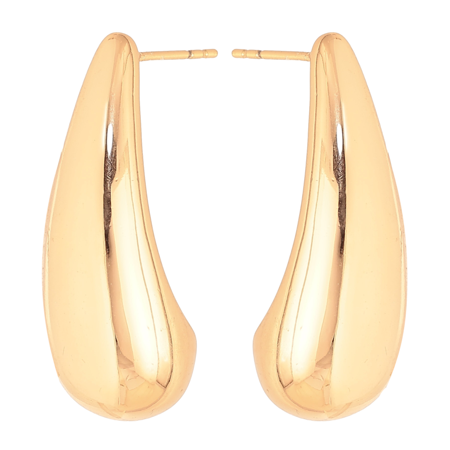 Сережки Xuping колір Позолота 18K пусети "Об'ємні крапельки" фото №1