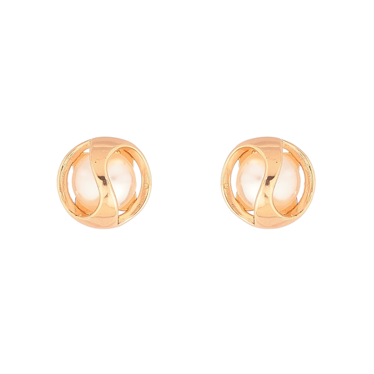 Сережки Xuping колір Позолота 18К пусети "Візерунок з перлинами" фото №23