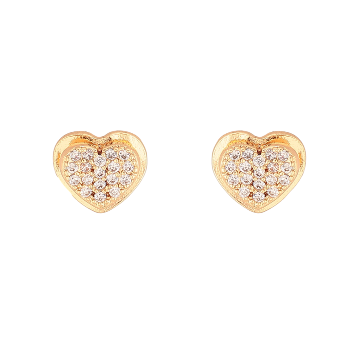Сережки Xuping колір Позолота 18К пусети "Сердечки з кристалами" фото №16 Сережки Xuping колір Позолота 18К пусети "Сердечки з кристалами" фото №16