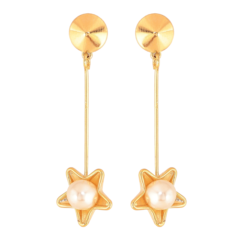 Серьги Xuping цвет Позолота 18К пусеты "Цветочные подвески с жемчужинами" фото №1 Серьги Xuping цвет Позолота 18К пусеты "Цветочные подвески с жемчужинами" фото №1