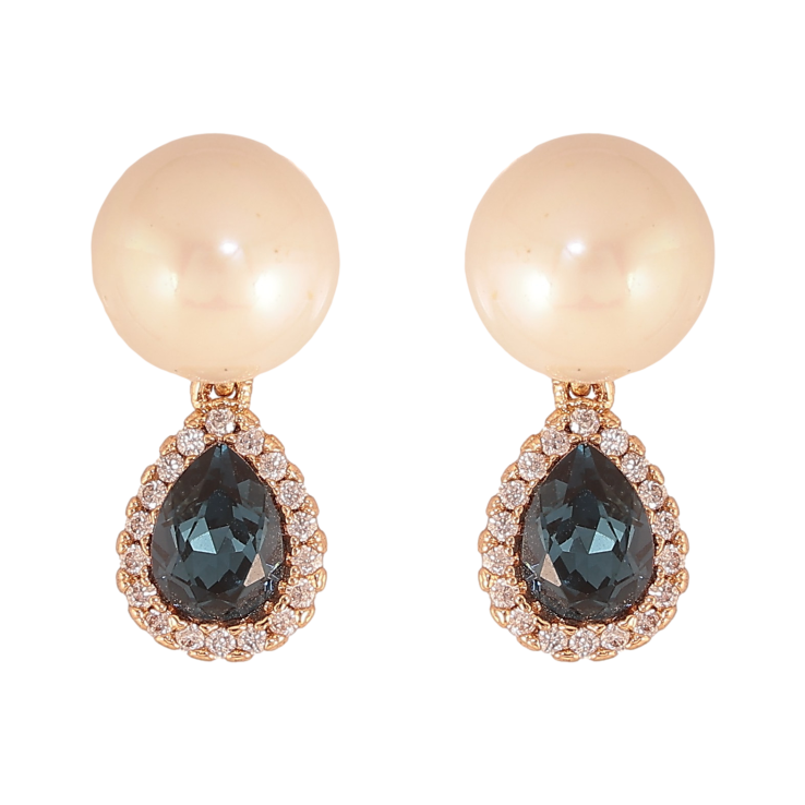 Серьги Xuping цвет Позолота 18К пусеты "Жемчужины с синими кристальными капельками" фото №23 Серьги Xuping цвет Позолота 18К пусеты "Жемчужины с синими кристальными капельками" фото №23