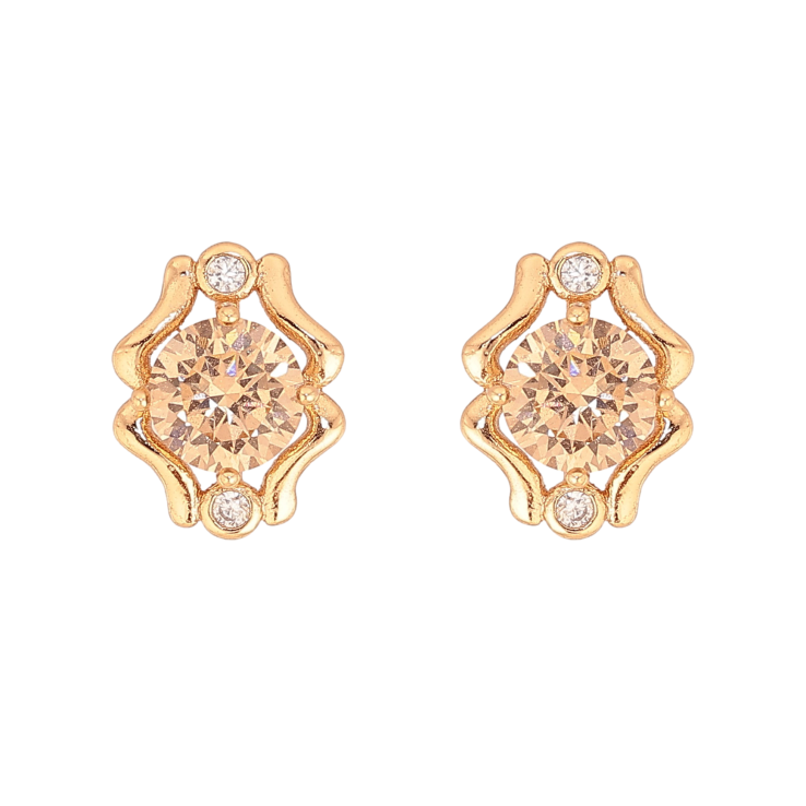 Серьги Xuping цвет Позолота 18К пусеты "Узор с кристаллами" фото №8 Серьги Xuping цвет Позолота 18К пусеты "Узор с кристаллами" фото №8