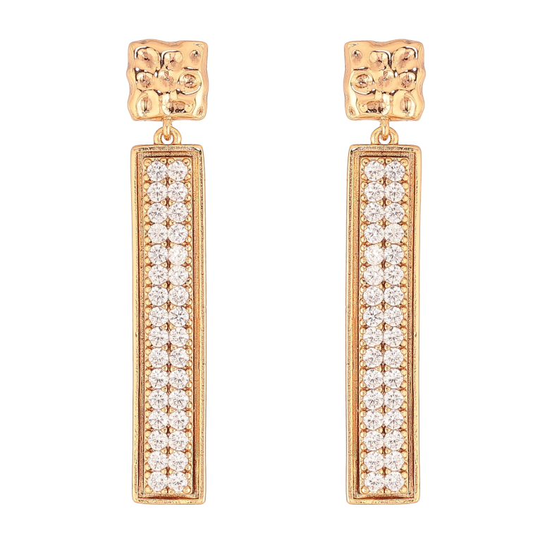 Сережки Xuping колір Позолота 18К пусети "Підвіски з кристалами" фото №1