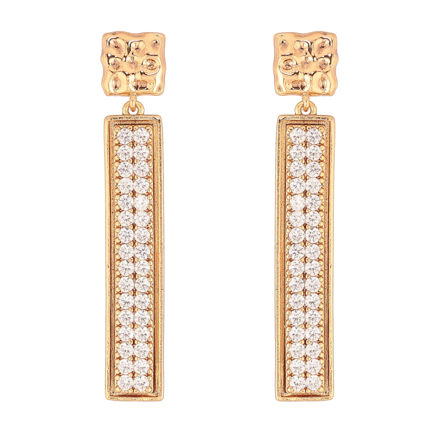 Сережки Xuping колір Позолота 18К пусети "Підвіски з кристалами" фото №1