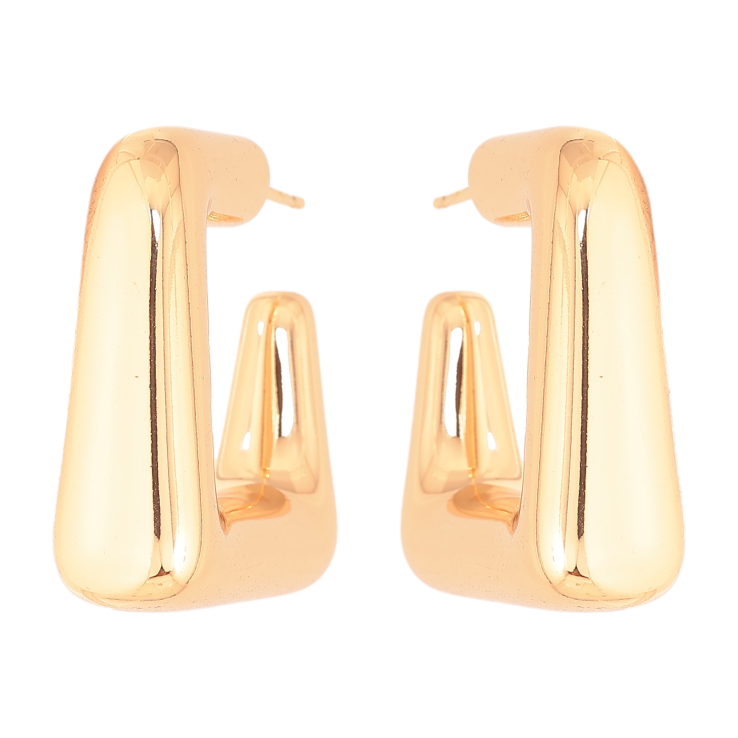 Сережки Xuping колір Позолота 18К пусети "Об'ємні дуги" фото №7 Сережки Xuping колір Позолота 18К пусети "Об'ємні дуги" фото №7