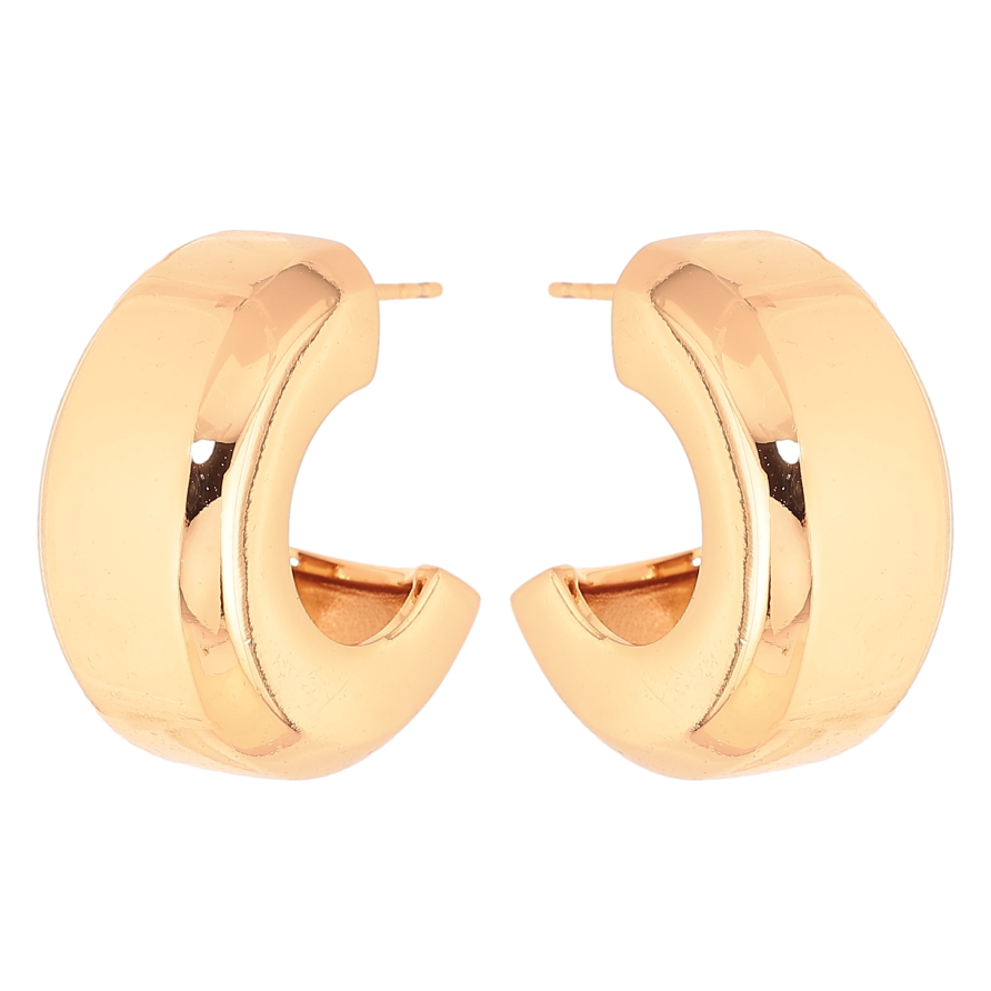 Сережки Xuping колір Позолота 18K пусети "Об'ємні дуги" фото №1